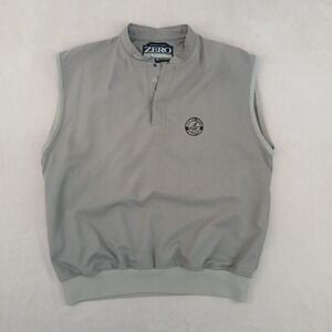 Zero Restriction Medium Mens Vest Golf Mission Hills Houndstooth 23x26 1/4 Snap